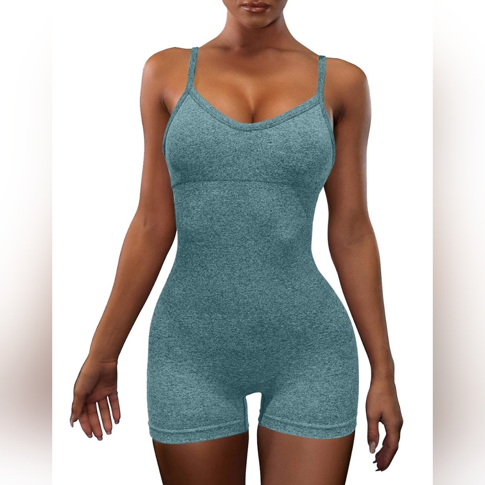 Women's Workout One Piece Romper Outfit - Bodycon Jumpsuit